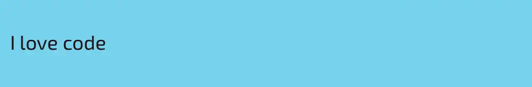 I love code